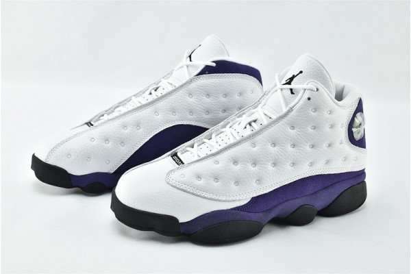 Air Jordan 13 Lakers White Black Court Purple University Gold 414571 105 Womens And Mens Shoes